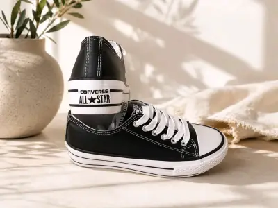 Zapatillas Converse eco cuero negra - miniatura 1