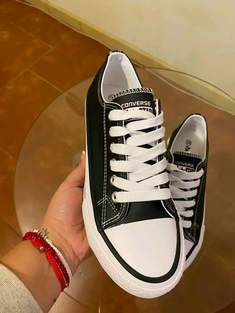 Zapatillas Converse eco cuero negra - 4