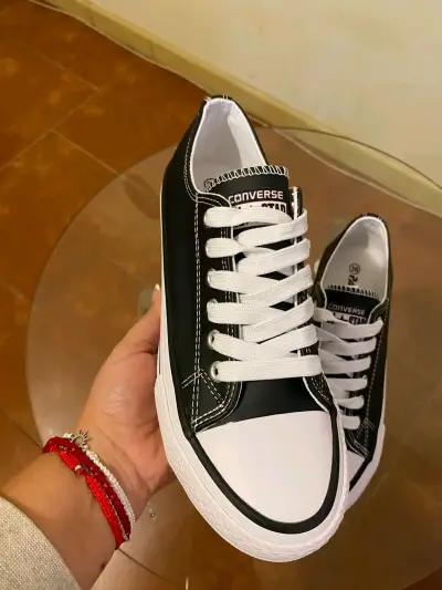 Zapatillas Converse eco cuero negra - miniatura 4