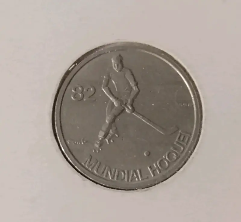Moneda conmemorativa Portugal 1982 Mundial Hockey - 2
