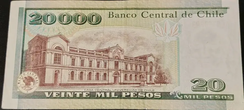 Billete de 20000 pesos chilenos 2008 - 2