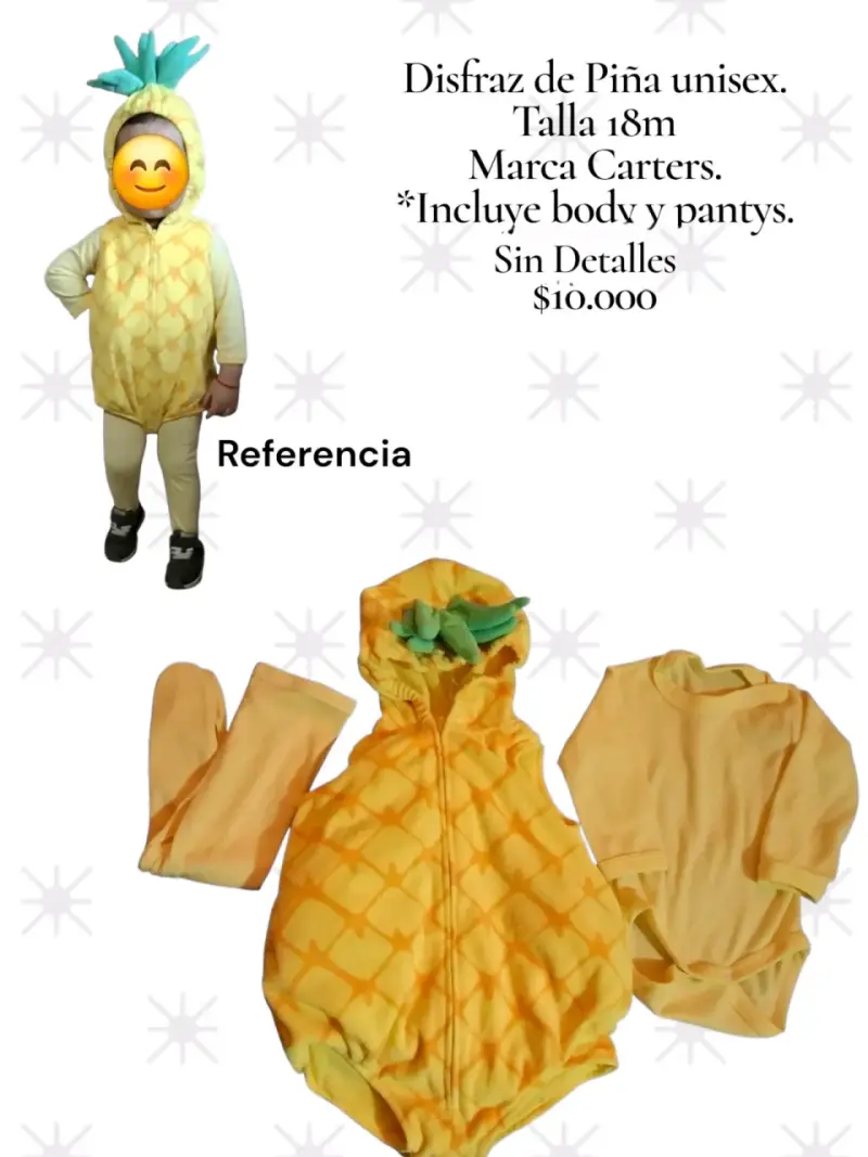 Disfraz de piña unisex Carters talla 18m. - 1