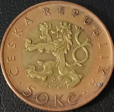 Moneda Checa 50 Kč 2020 Praga - miniatura 2