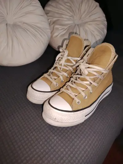 Zapatillas Converse All Star altas beige - miniatura 5