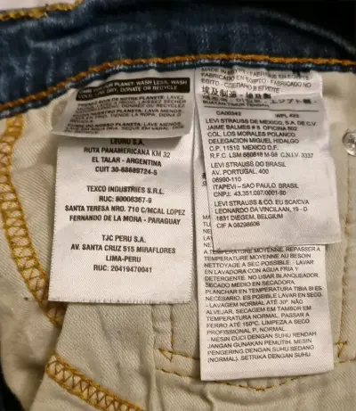 Jeans de mezclilla azul Levi's para hombre - miniatura 4