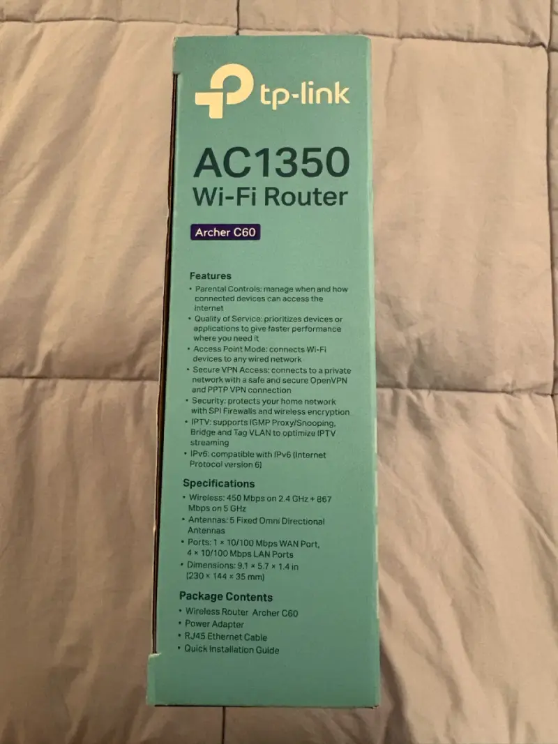 Router Wi-Fi TP-Link AC1350 Archer C60 Dual Band - 4