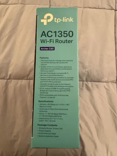 Router Wi-Fi TP-Link AC1350 Archer C60 Dual Band - miniatura 4