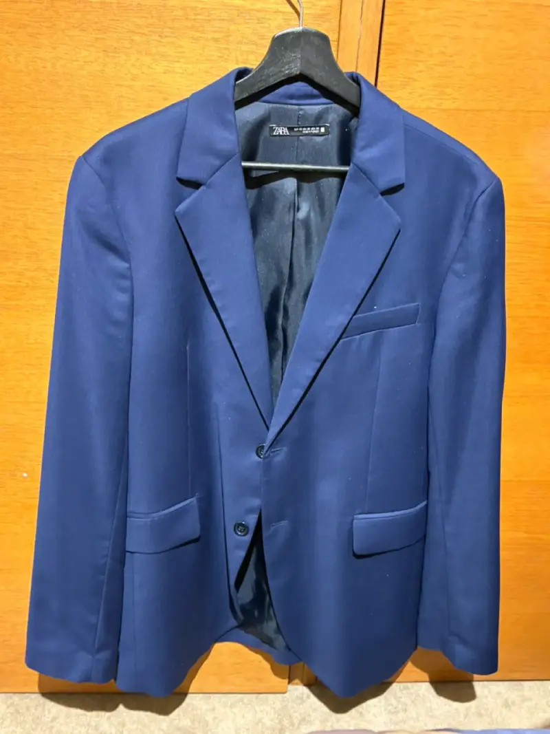 Blazer azul marino para hombre Zara - 1