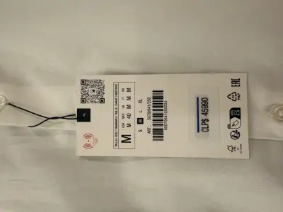 Camisa Blanca de Algodón Zara Talla M - miniatura 3
