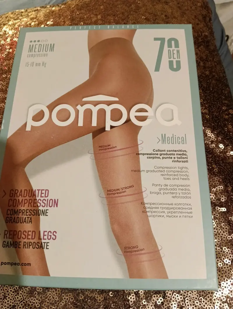 Pantys de compresión graduada Pompea 70 DEN