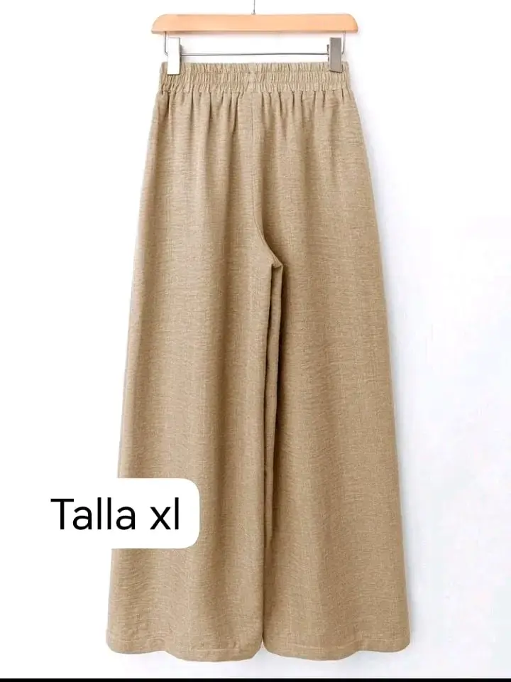 Pantalones anchos beige talla XL