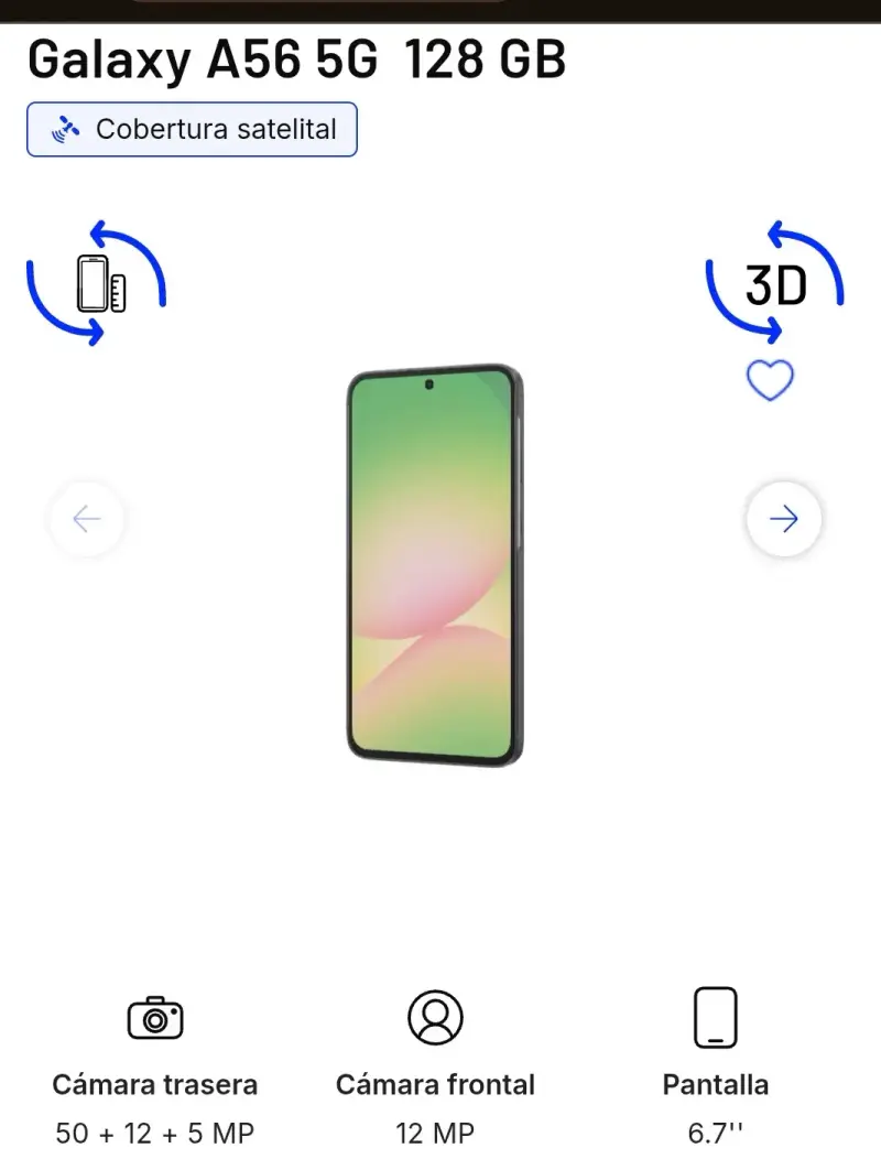 Samsung Galaxy A56 5G 128GB con Triple Cámara