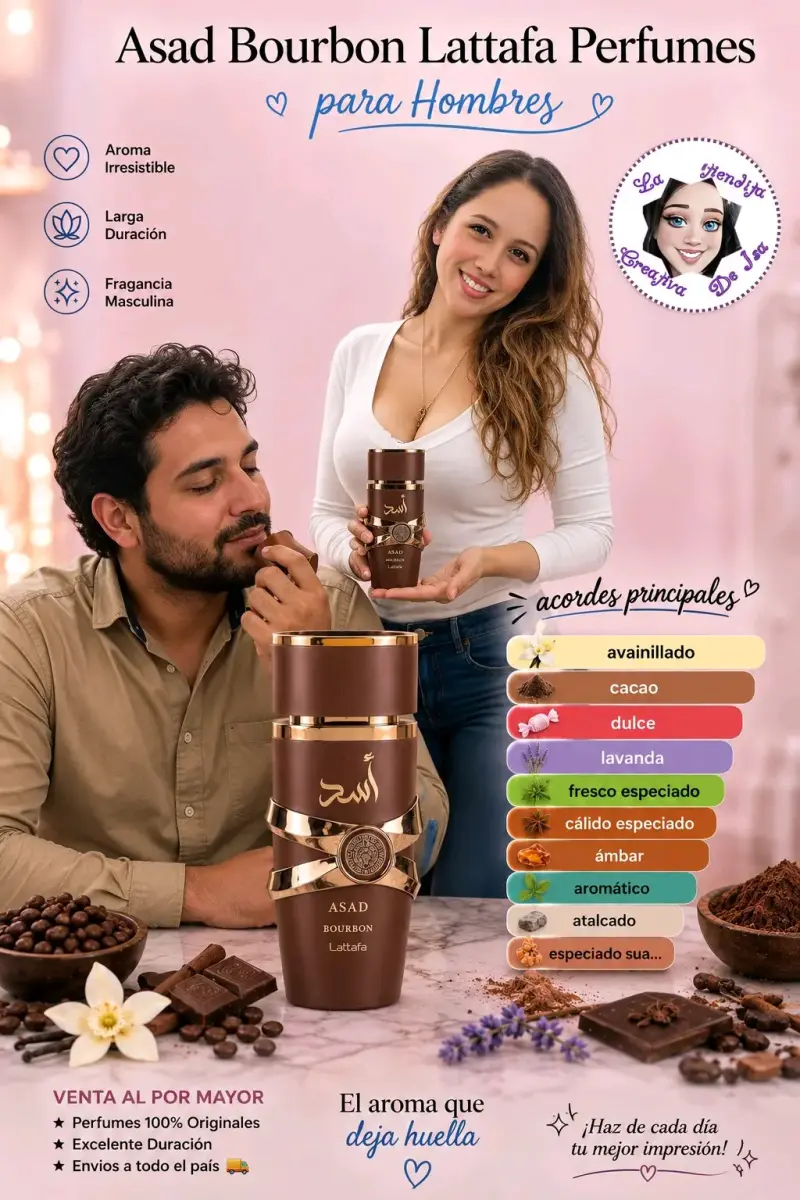 Perfume Asad Bourbon Lattafa para Hombres