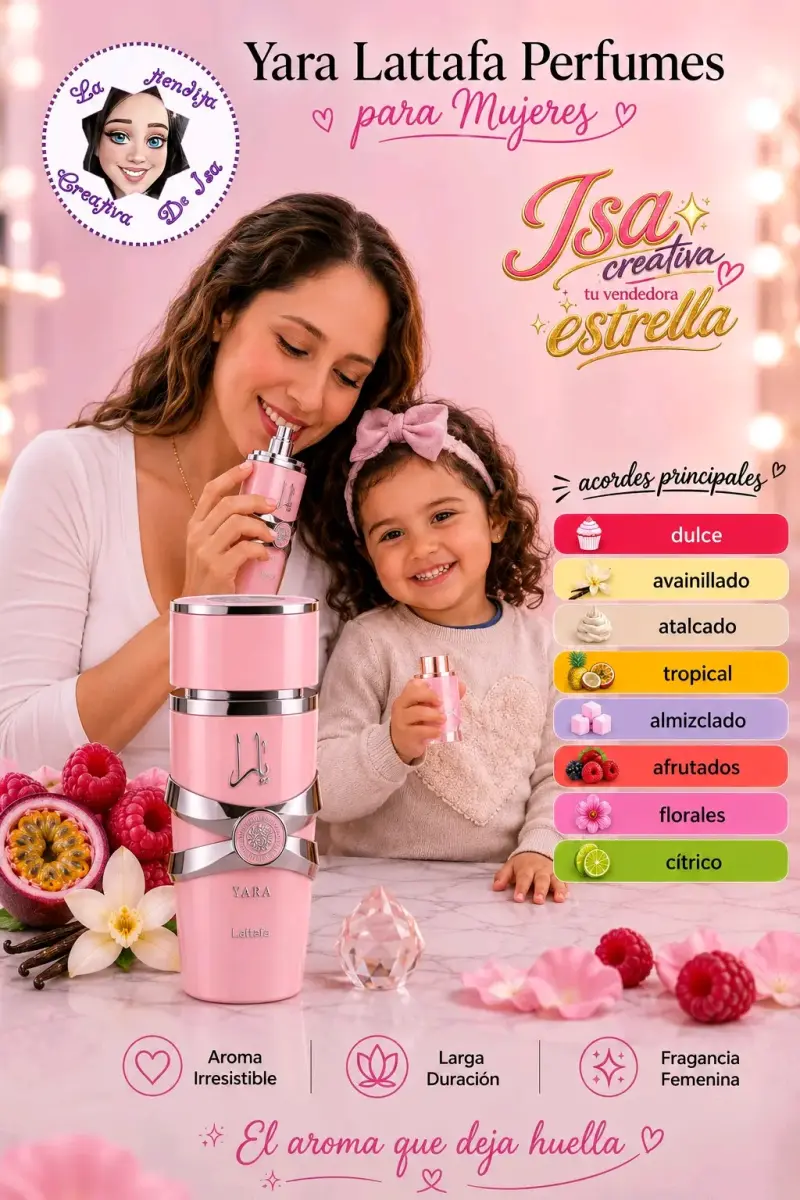 Perfume Yara Lattafa para Mujeres Dulce y Floral - 1