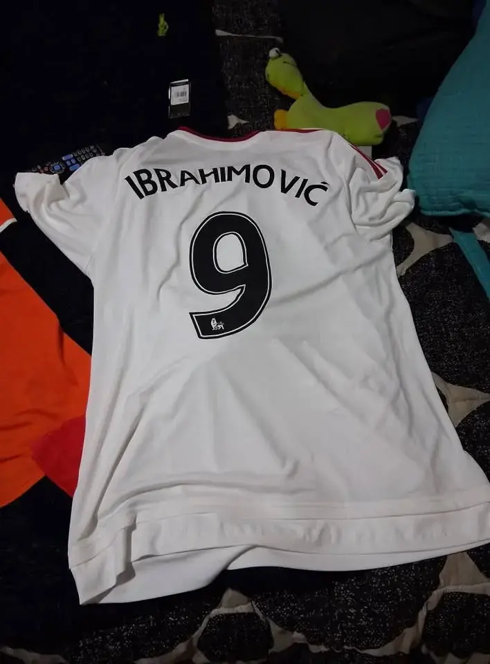 Camiseta Manchester United Ibrahimovic Adidas Blanca - 2