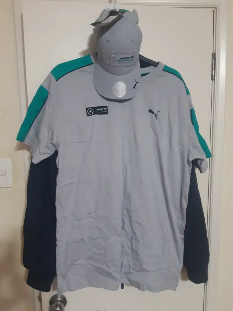 Polera y gorra Puma Mercedes AMG Petronas gris - 1