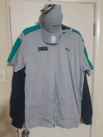 Polera y gorra Puma Mercedes AMG Petronas gris - miniatura 1