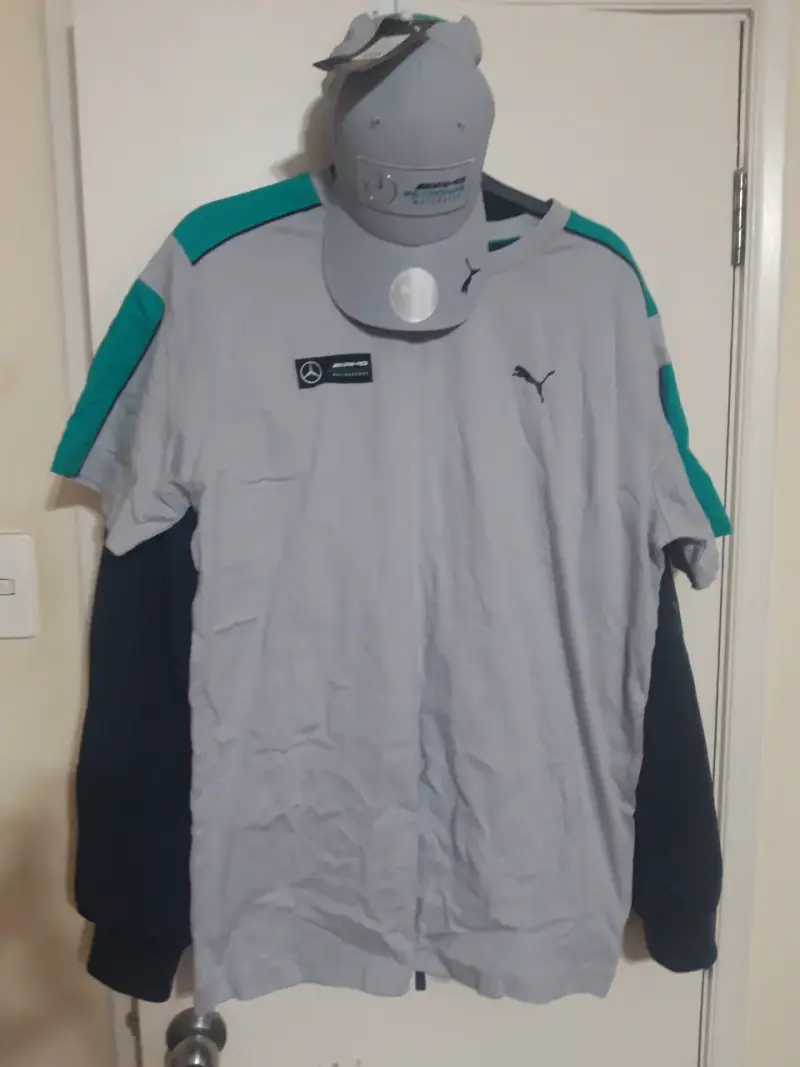 Polera y gorra Puma Mercedes AMG Petronas gris - 2