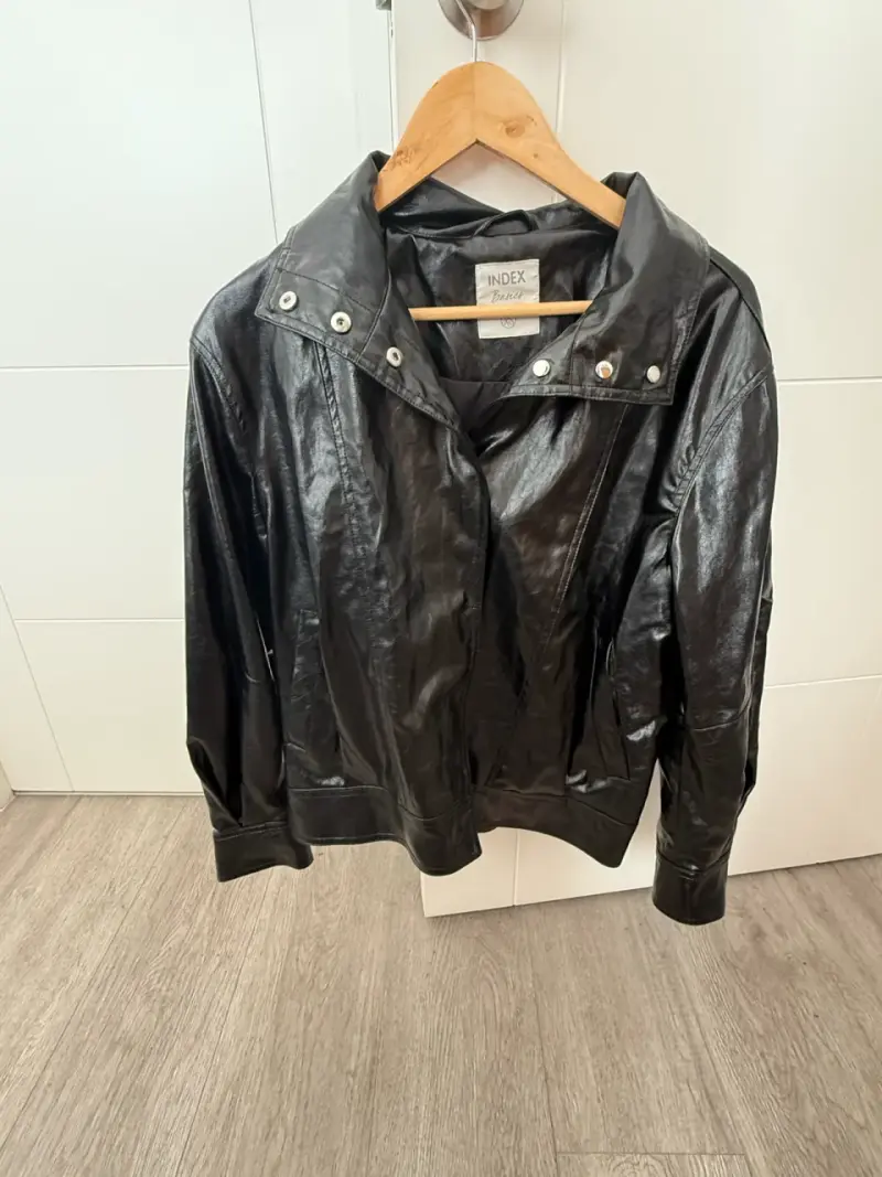 Chaqueta de cuero sintético negra Index Basic - 3
