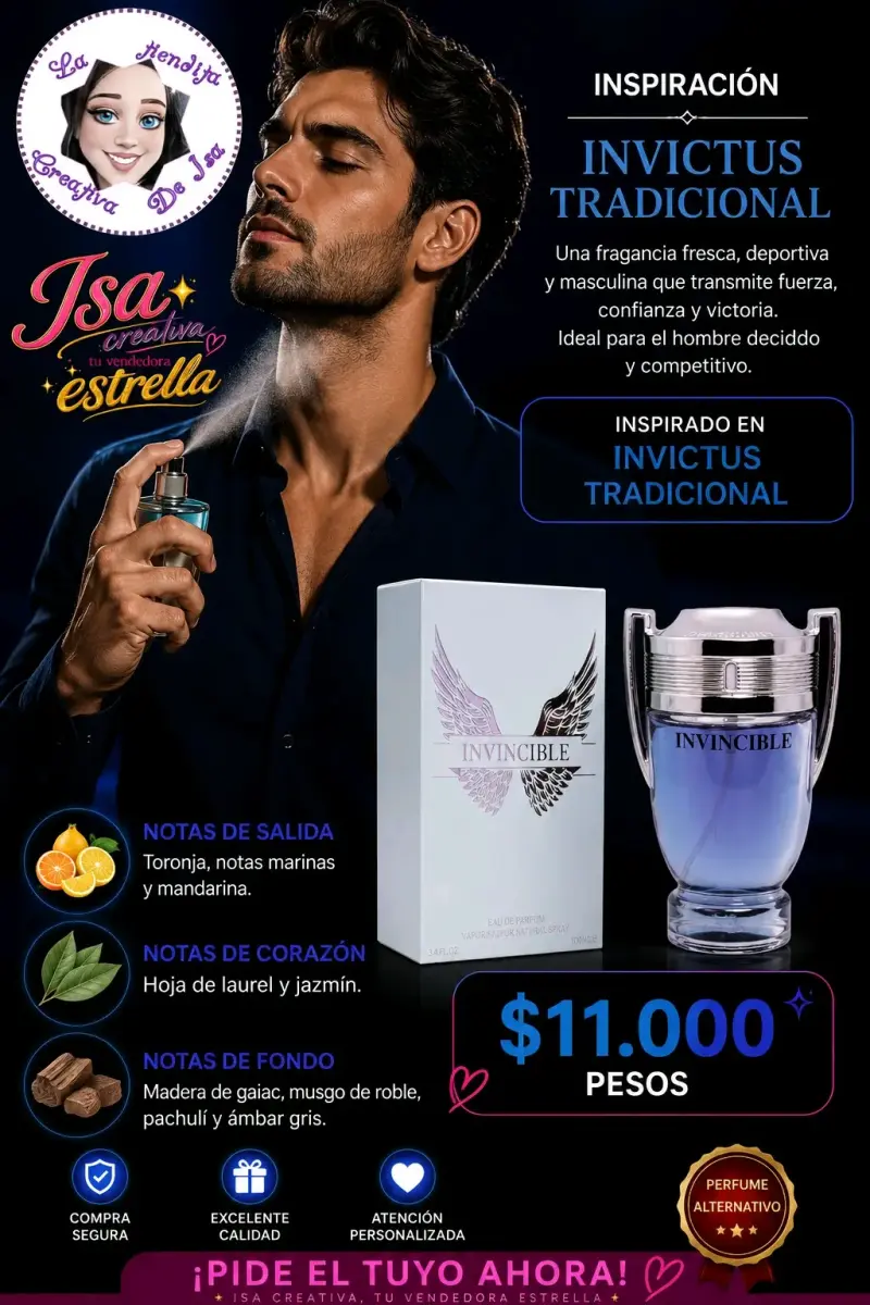 Perfume Invincible Legend Inspirado en Invictus - 2
