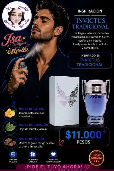 Perfume Invincible Legend Inspirado en Invictus - miniatura 2