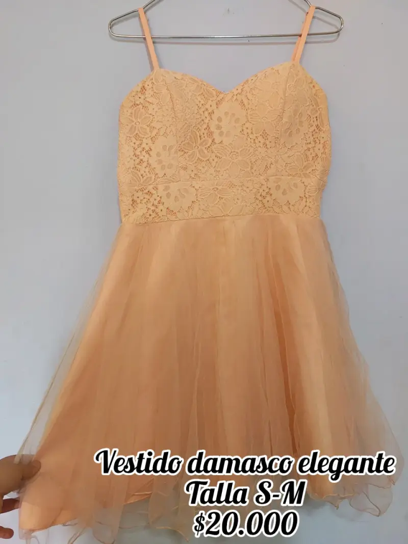 Vestido damasco elegante talla S-M