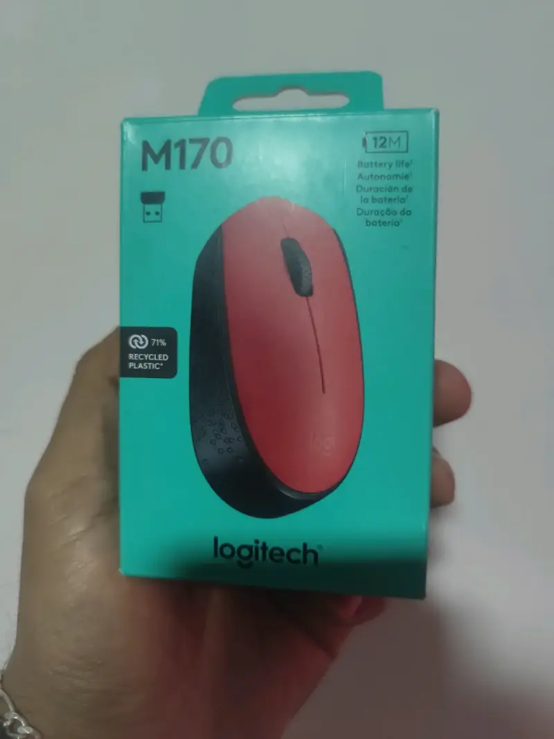 Mouse inalámbrico Logitech M170 rojo