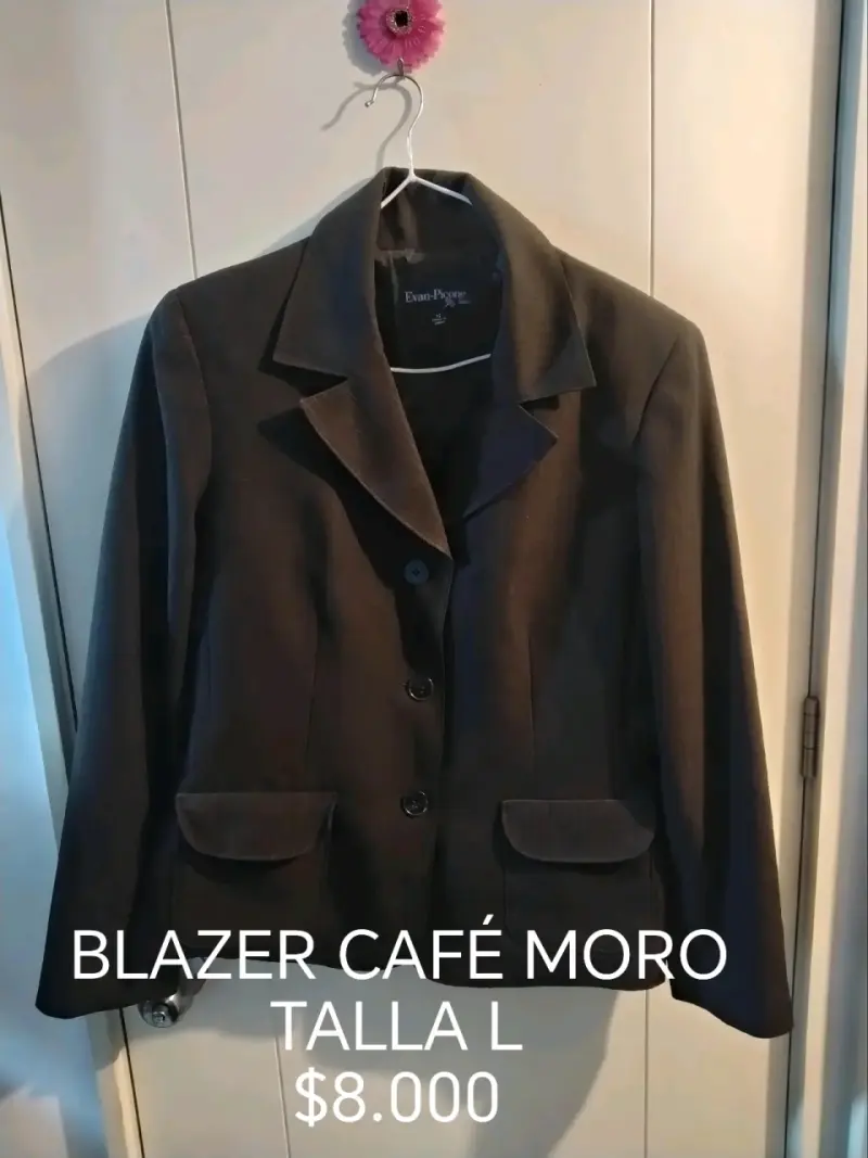 Blazer Café Moro Talla L Evan-Picone - 1