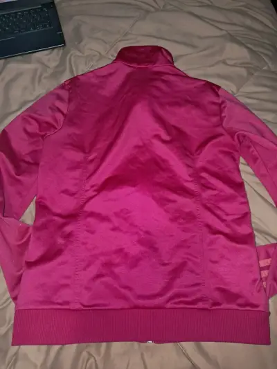 Chaqueta deportiva rosa Adidas con cierre - miniatura 2
