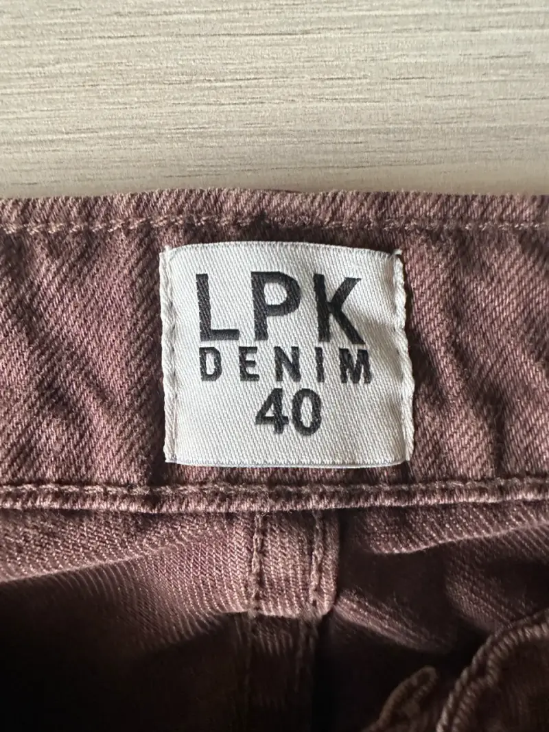 Pantalones de mezclilla marrones LPK talla 40 - 3
