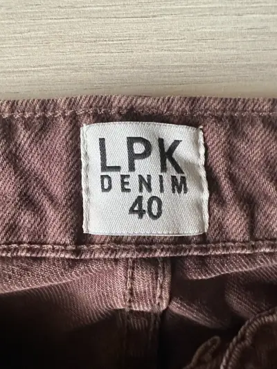 Pantalones de mezclilla marrones LPK talla 40 - miniatura 3