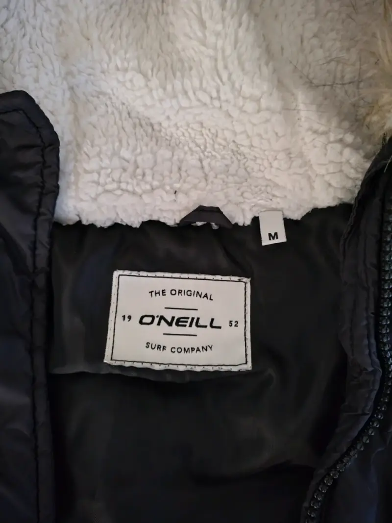 Abrigo largo negro con capucha de piel sintética O'Neill - 6