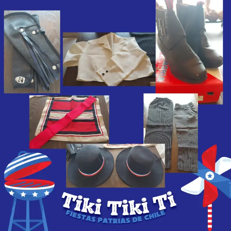 Traje de huaso chileno completo para fiestas patrias