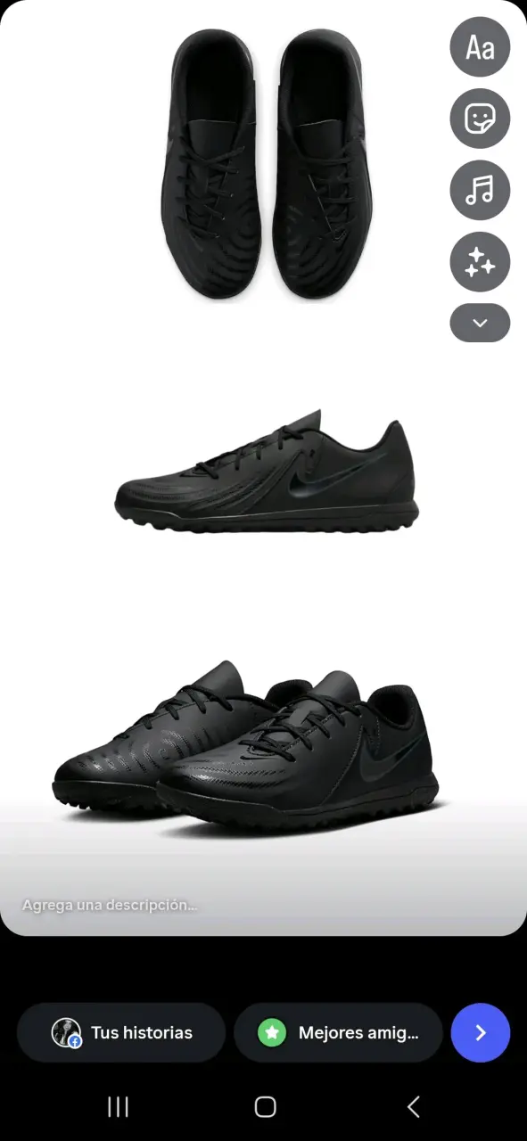 Zapatillas de fútbol Nike negras y rojas - 1