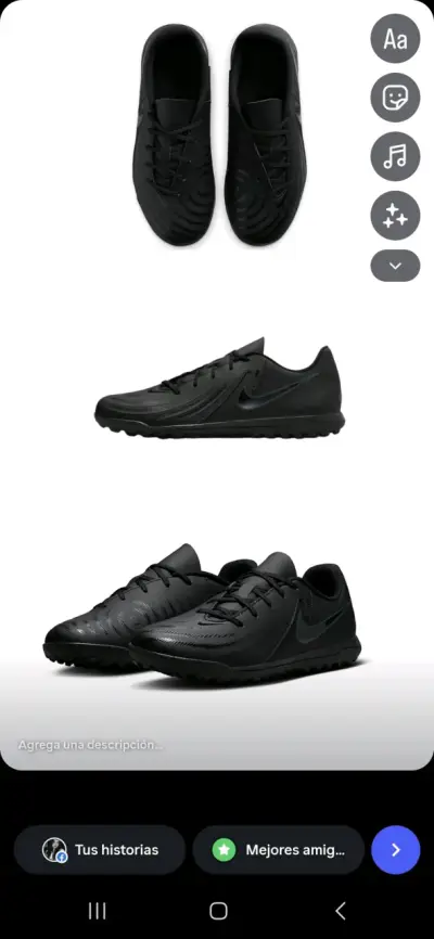 Zapatillas de fútbol Nike negras y rojas - miniatura 1