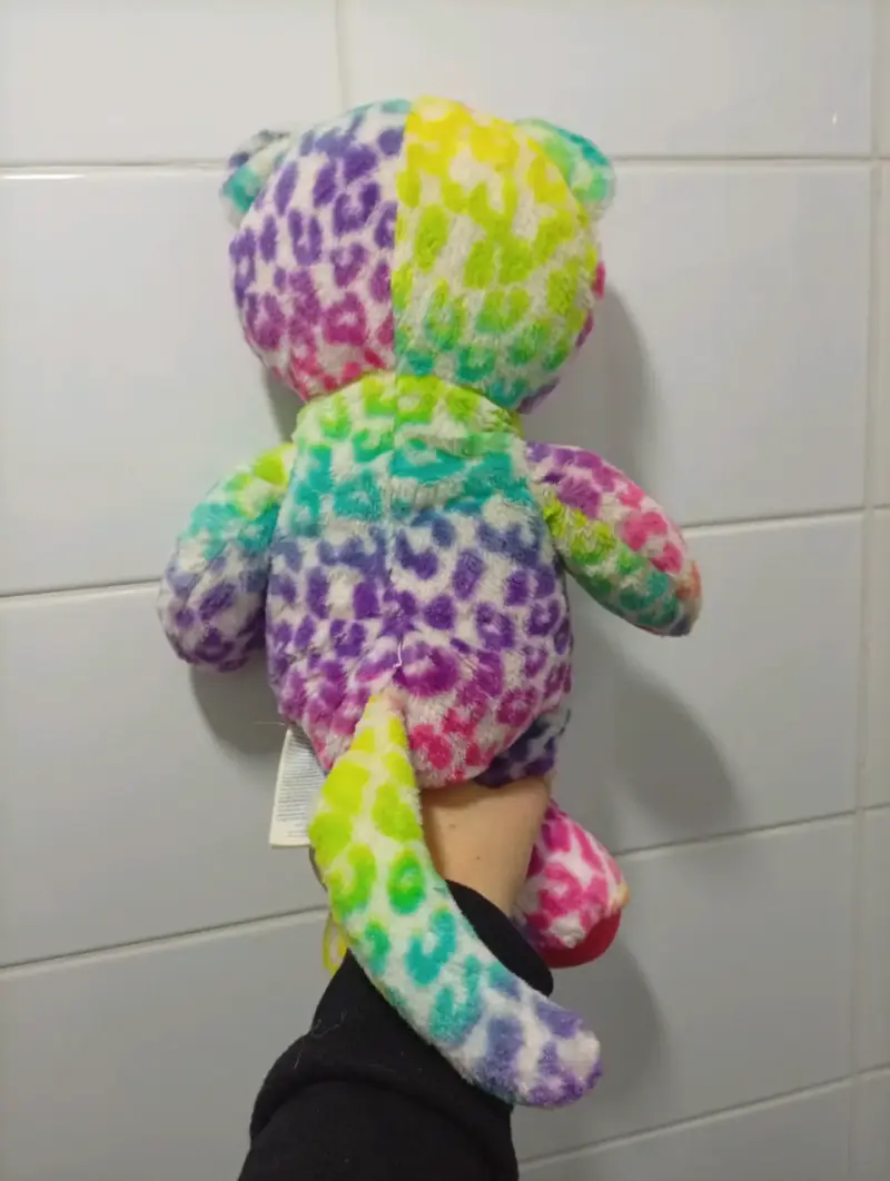 Osito de Peluche Multicolor con Estampado de Leop - 3