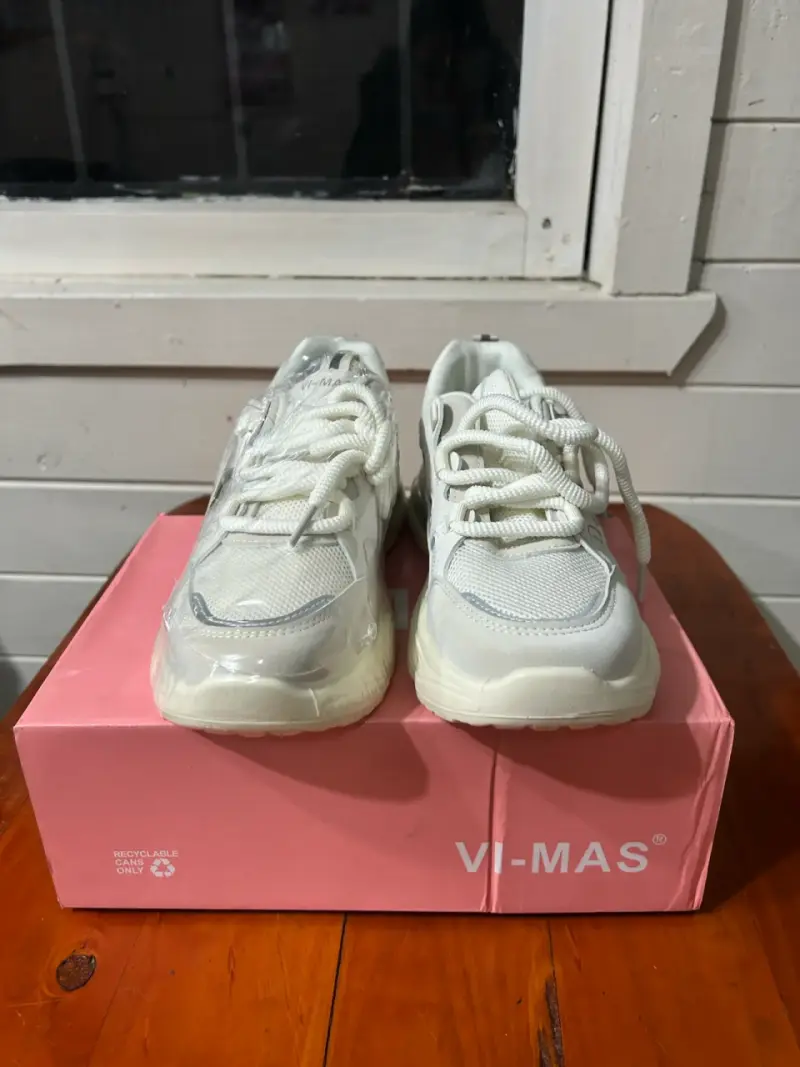 Zapatillas deportivas blancas Vi-Mas con plataforma - 1
