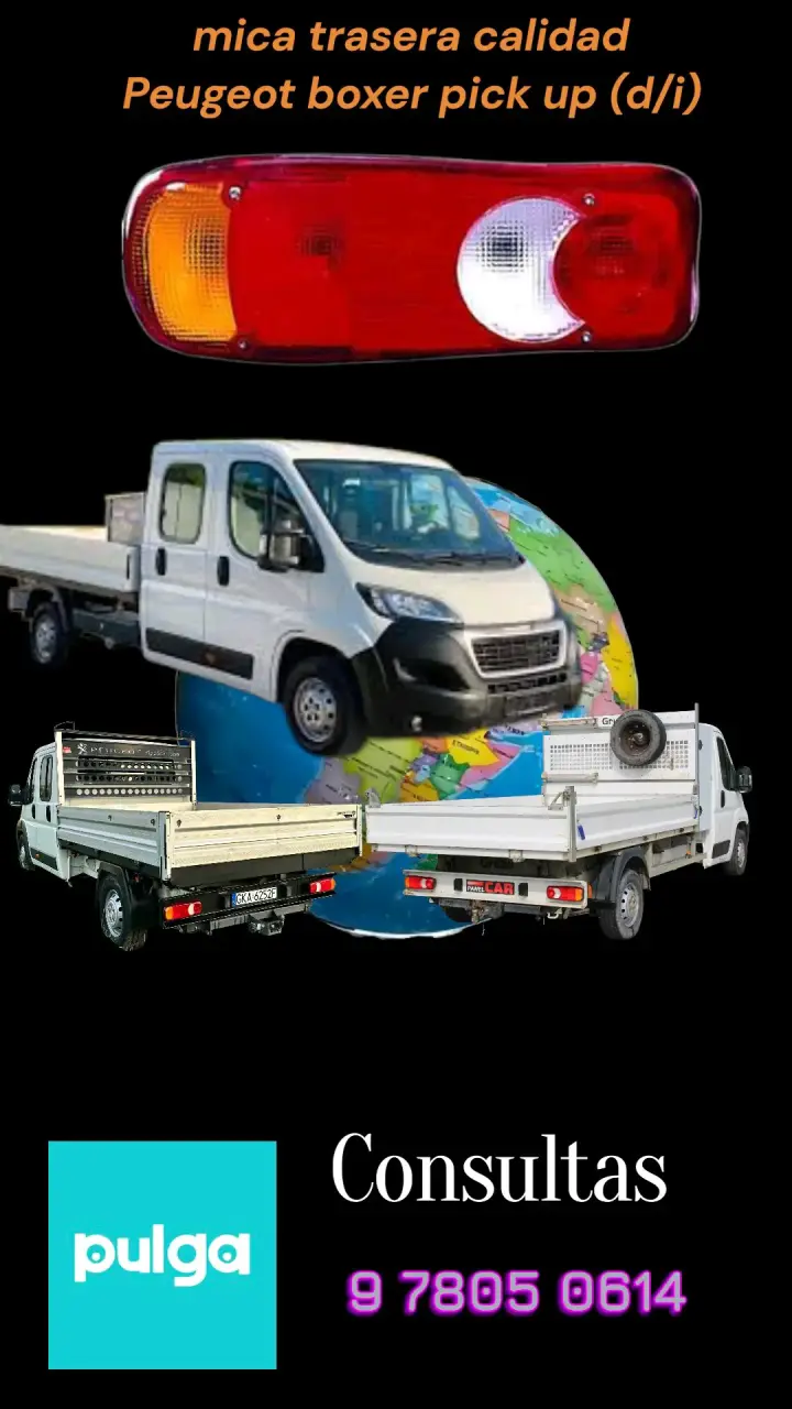 Mica trasera para Peugeot Boxer Pick Up - 1