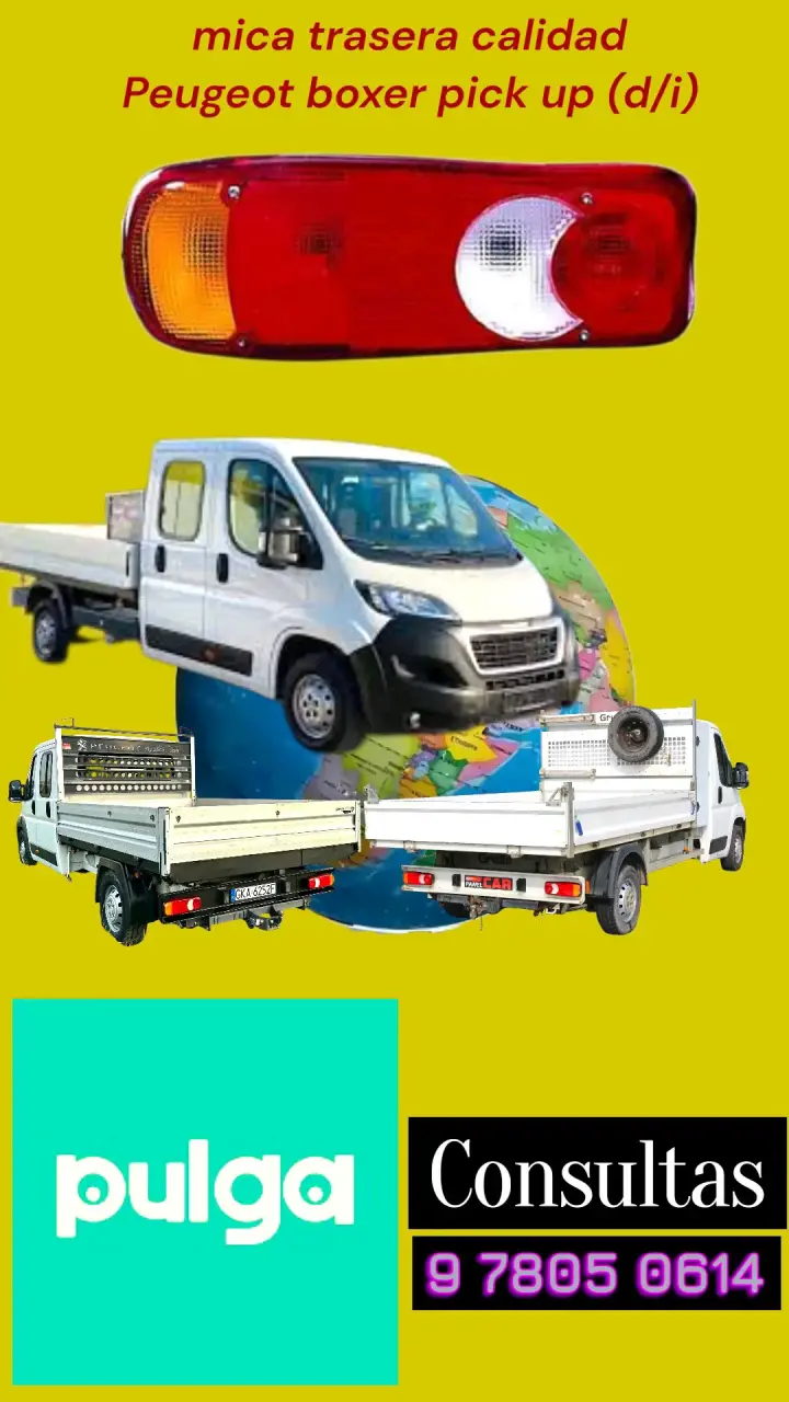 Mica trasera para Peugeot Boxer Pick Up - 2