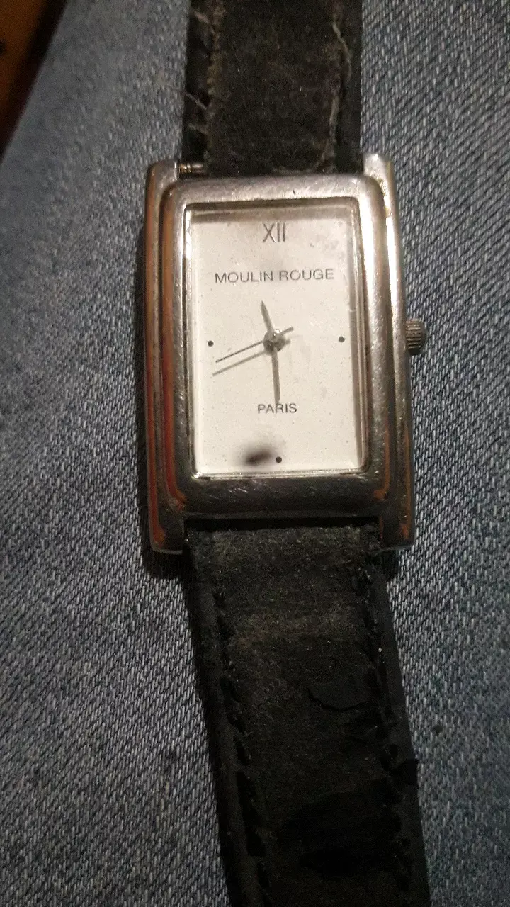 Reloj Moulin Rouge con correa de cuero negro - 1