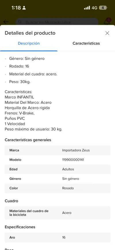 Bicicleta infantil - miniatura 6