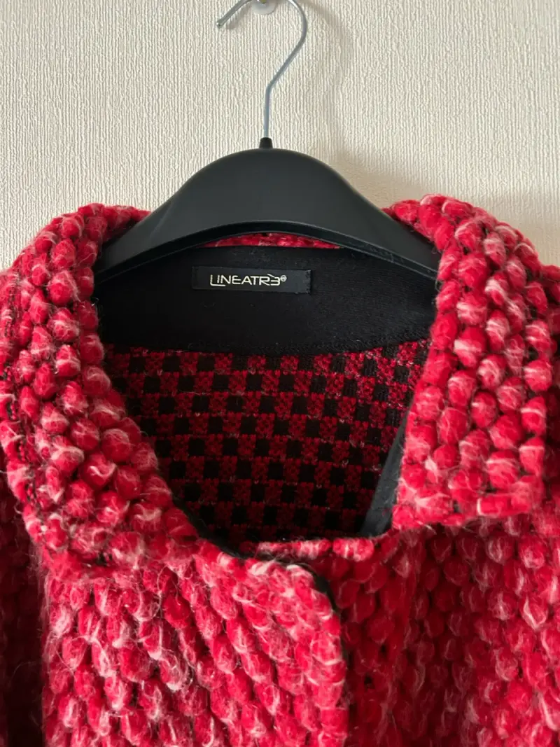Abrigo de lana rojo Lineatre elegante - 2