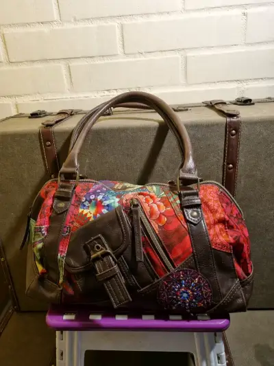 Bolso de mano Desigual multicolor con diseño floral - miniatura 1