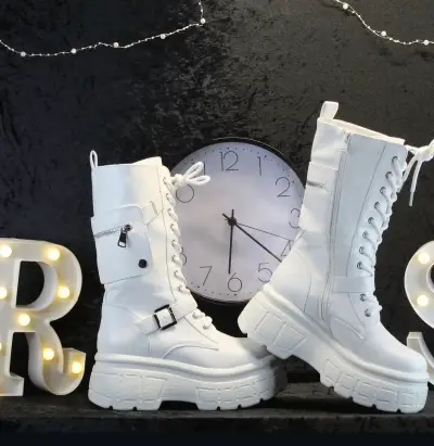 Botas impermeables blancas para lluvia - miniatura 2