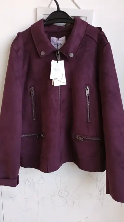 Chaqueta de gamuza morada para mujer Marquis - miniatura 1
