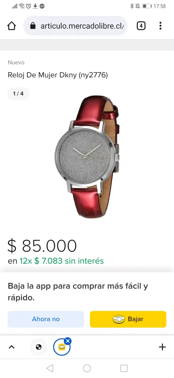 Reloj de Mujer DKNY con Correa Roja - 2