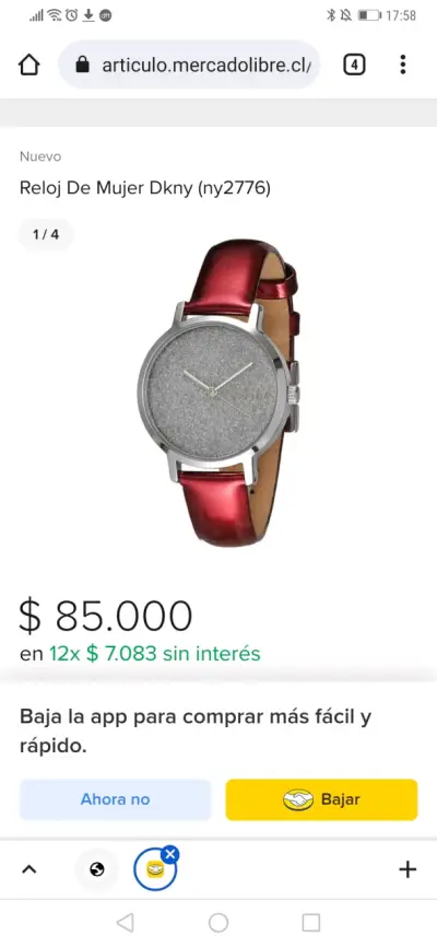Reloj de Mujer DKNY con Correa Roja - miniatura 2