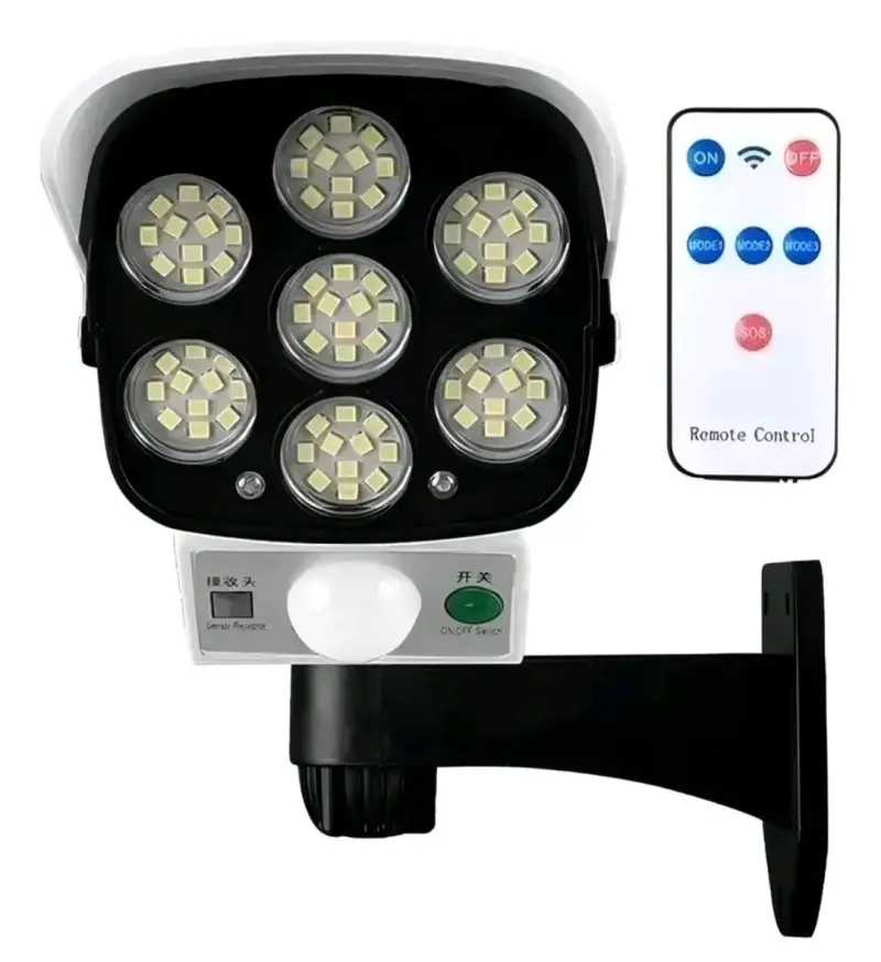 Lámpara solar con sensor de movimiento y control remoto - 5