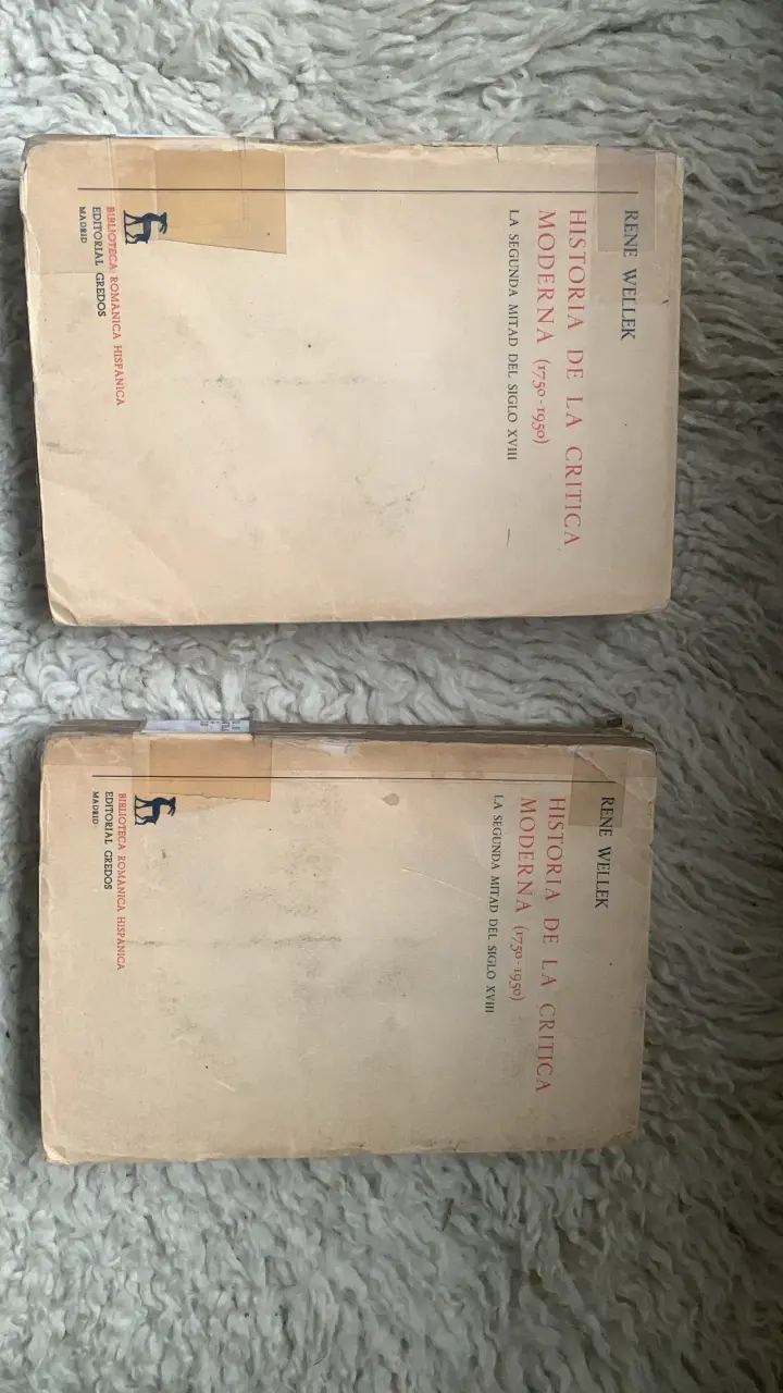 Historia de la Crítica - René Wellek (tomo I)