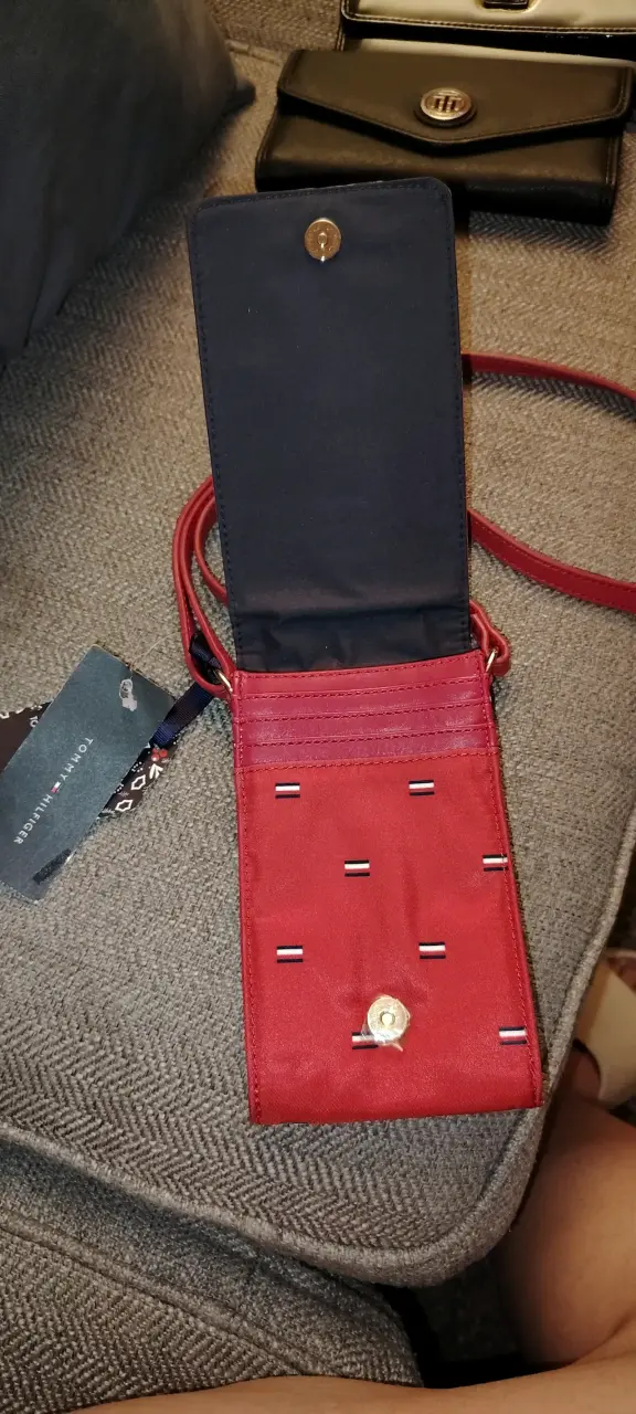 Porta Celular,tarjetas cruzado rojo Tommy Hilfiger - 2
